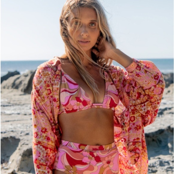 ☀️BILLABONG☀️ PRETTY GROOWY DOUBLE PRETTY GROOVY HI BIKINI SET - Picture 4 of 16